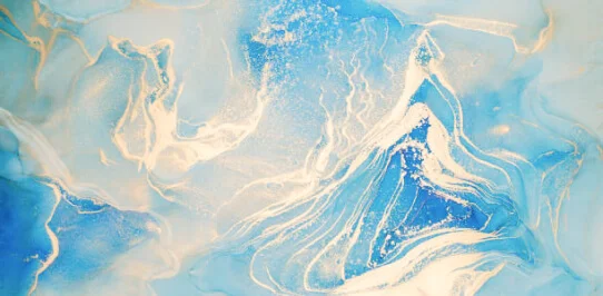 Abstract blue and white marble texture with gold veining graphic image by RnD Builders Inc
