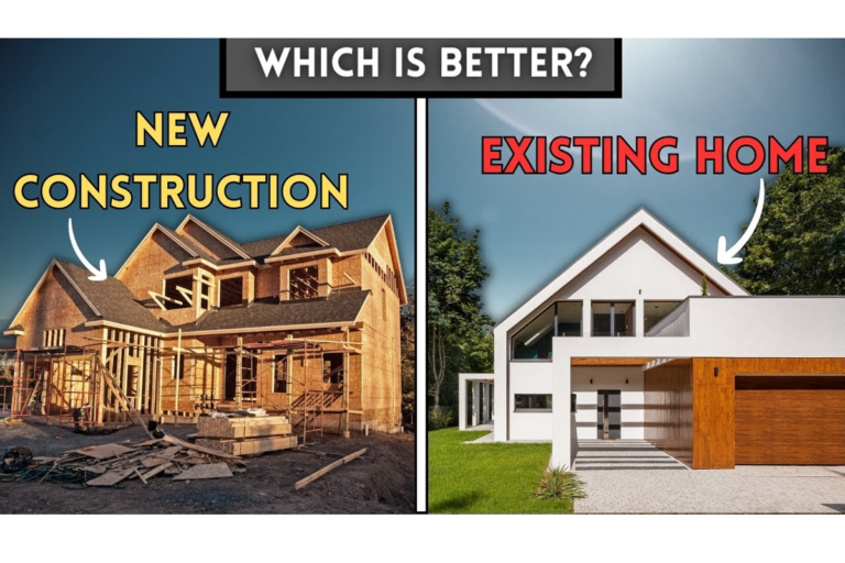 new construction home vs existing home comparison illustration