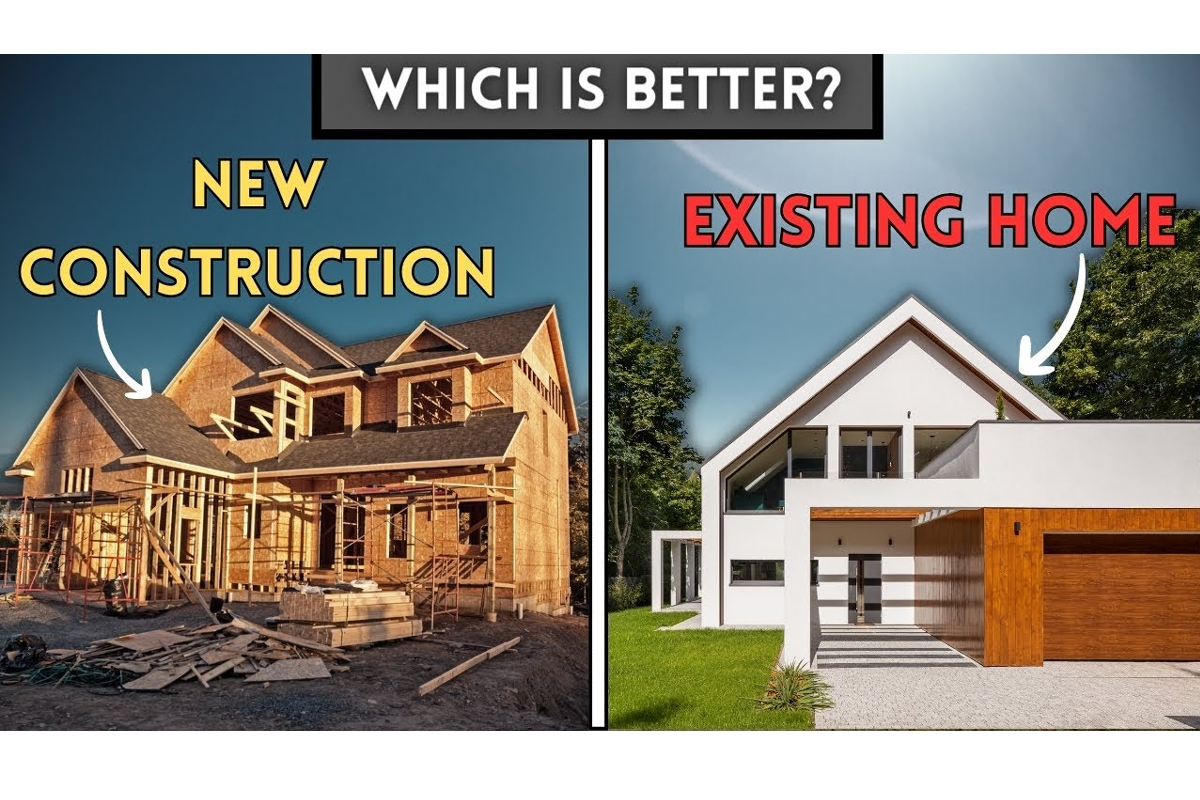 new construction home vs existing home comparison illustration