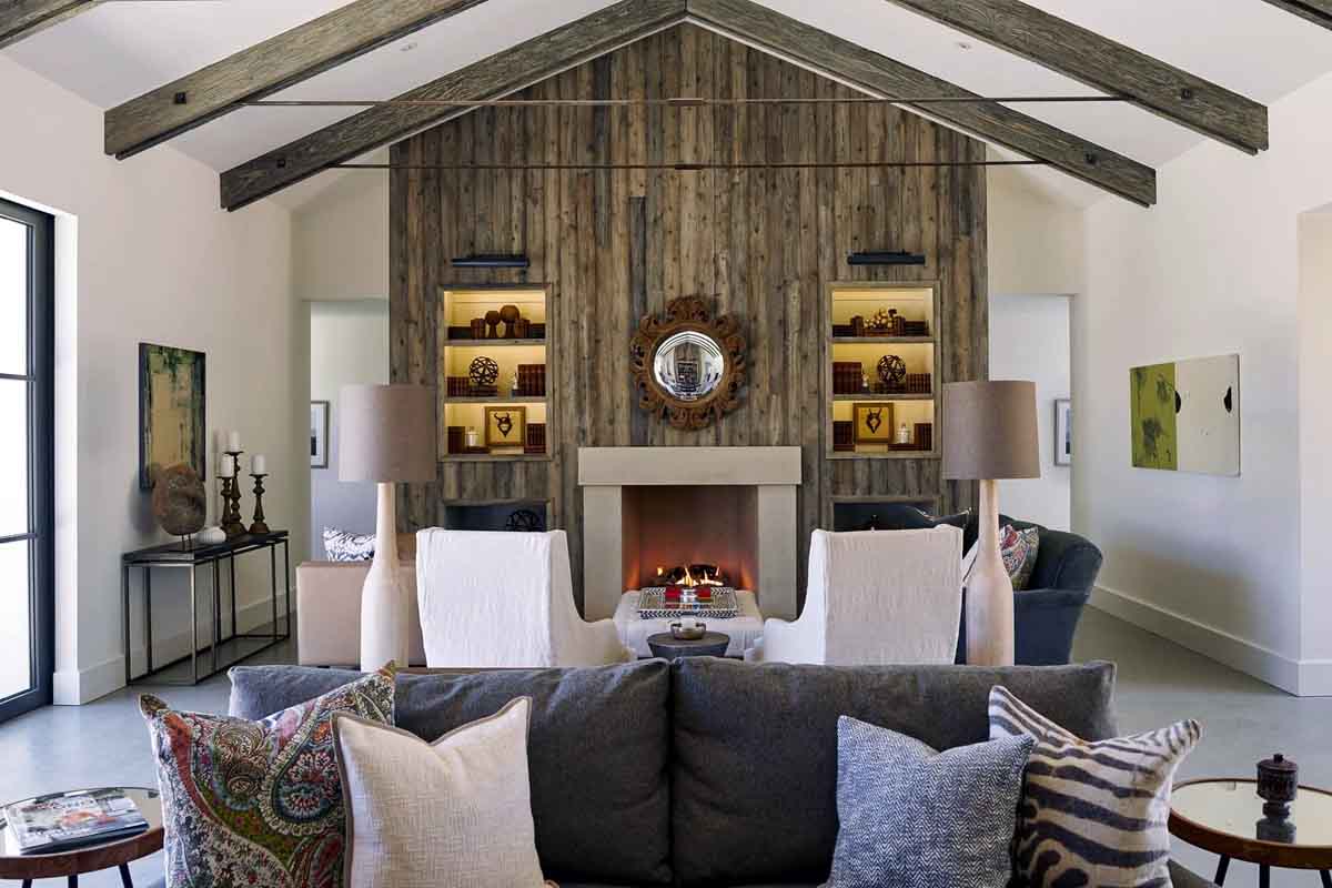 contemporary farmhouse interior design with modern rustic decor