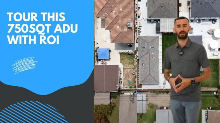 Video thumbnail showing aerial drone view of ADU rooftop and presenter by RnD Builders Inc