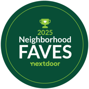 Nextdoor 2025 Neighborhood Faves award badge graphic, not a project photo, by RnD Builders Inc
