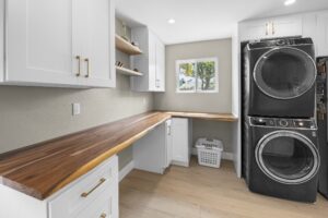 Laundry Room Remodel with Butcher Block Countertop What is the Laundry Room Conversion Cost in Los Angeles, CA?