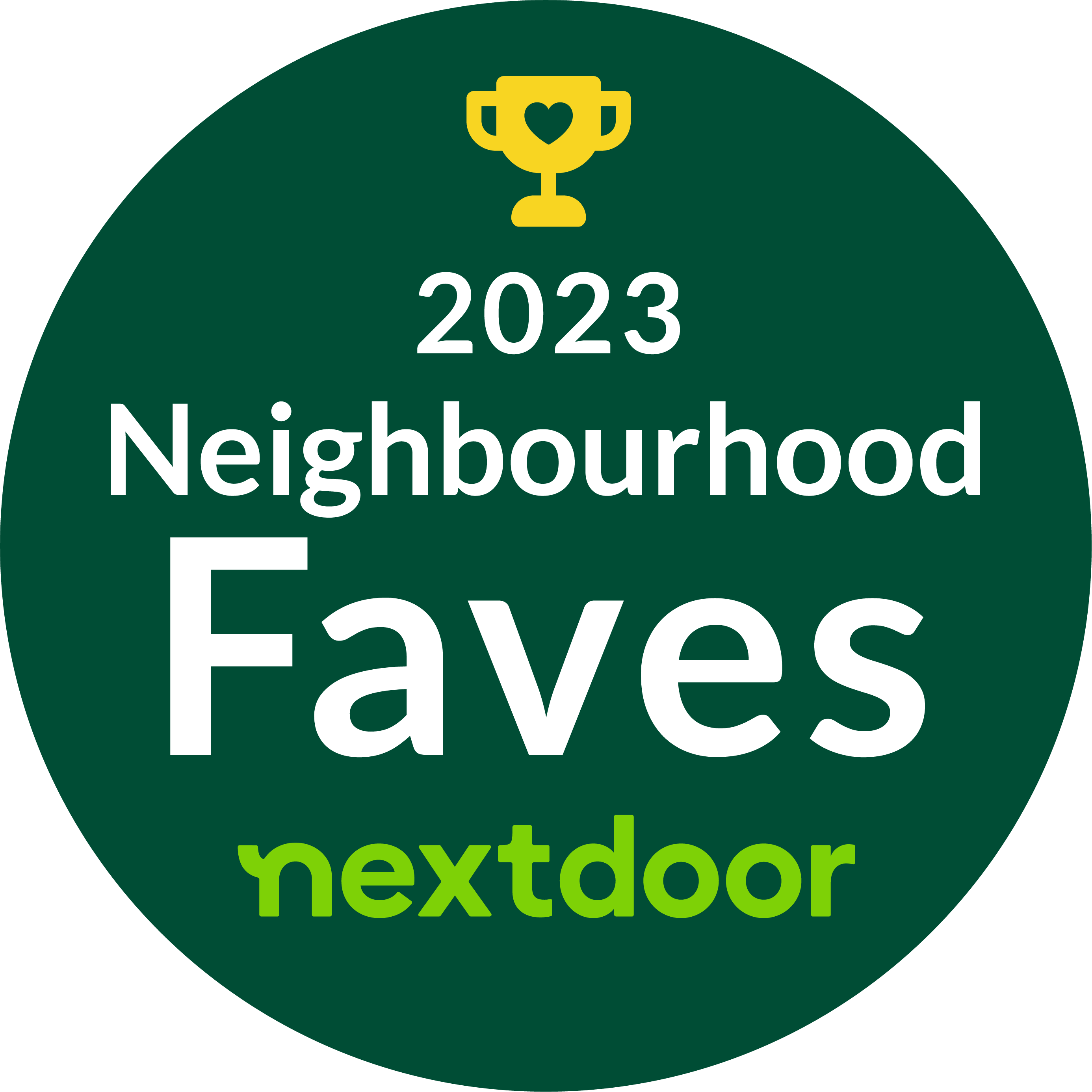 Neighborhood Faves Nextdoor 2023.