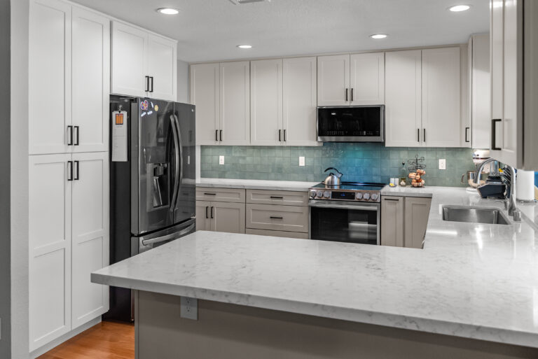 Thousand Oaks kitchen remodel: Peninsula and Refrigerator Wall in Thousand Oaks by RnD Builders Inc
