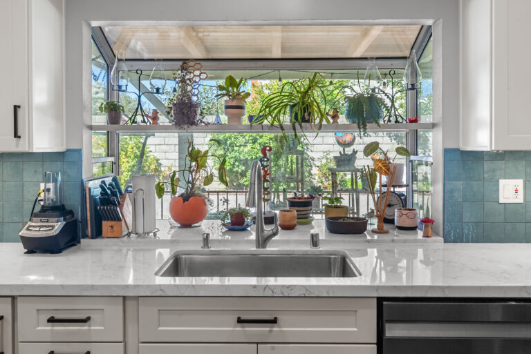 Thousand Oaks kitchen remodel: Stainless Sink Under the Garden Window in Thousand Oaks by RnD Builders Inc
