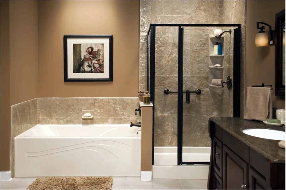 bathroom remodel converting tub to shower with cost details